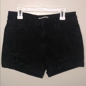 Black Ripped Shorts